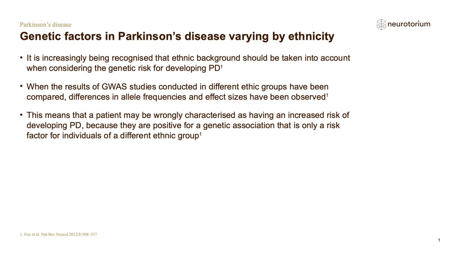 Parkinsons Disease – Neurobiology and Aetiology – slide 26